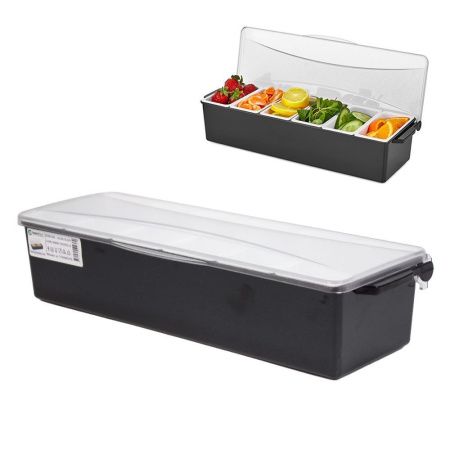 Контейнер барный 6 ячеек с крышкой