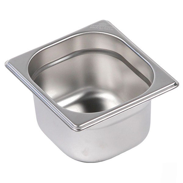 Гастроемкость GN 1/6, 176 х 162 х (h)65 мм, нерж. 0.6 мм, Roal