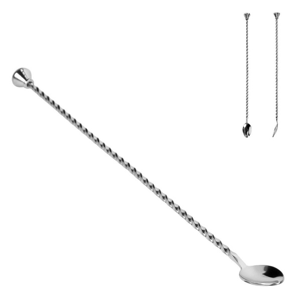 Ложка барменская 33см с кнопкой