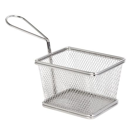 Корзинка 125 х 100 х (h)80 мм, (длина ручки 90 мм), сервировочная