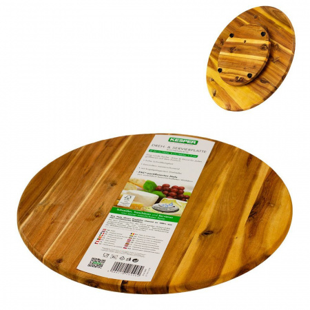 Доска сервировочная (d)40см вращающаяся, деревянная