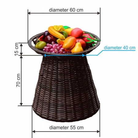 Комплект корзин (2шт.): (d)55х(h)70см, (d)60х(h)15см