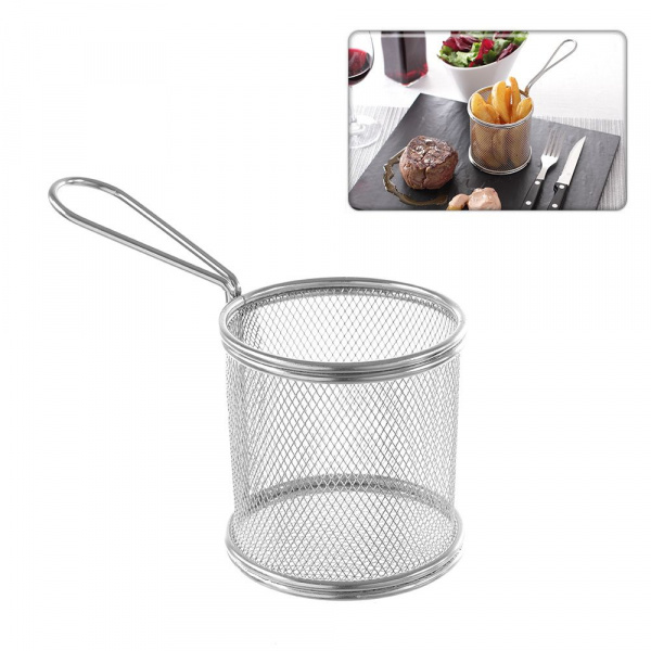 Корзинка-миниатюра (d)9x(h)9см для сервировки