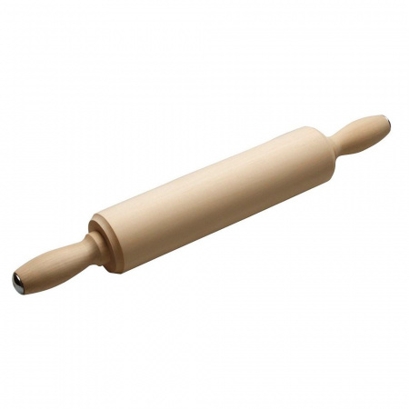 Скалка 59см с вращающимися ручками, липа