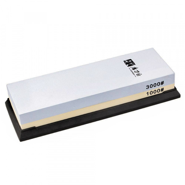 Камень точильный двухсторонний на подставке, абразивность 1000/3000
