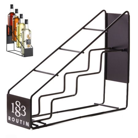 Подставка для бутылок 350х90х(h)280мм,  "Лесенка", на 4 шт.