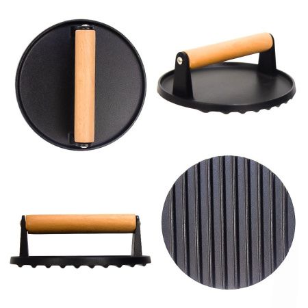 Пресс для бургеров, (d)175 x (h)60 мм, чугун