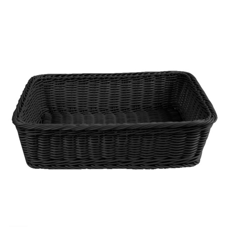 Корзина 530 х 325 х 90 мм, прямоугольная, полипропилен, черная