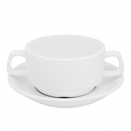 Бульонная пара (2пр.): бульонница 325мл с ручками, блюдце (d)16см