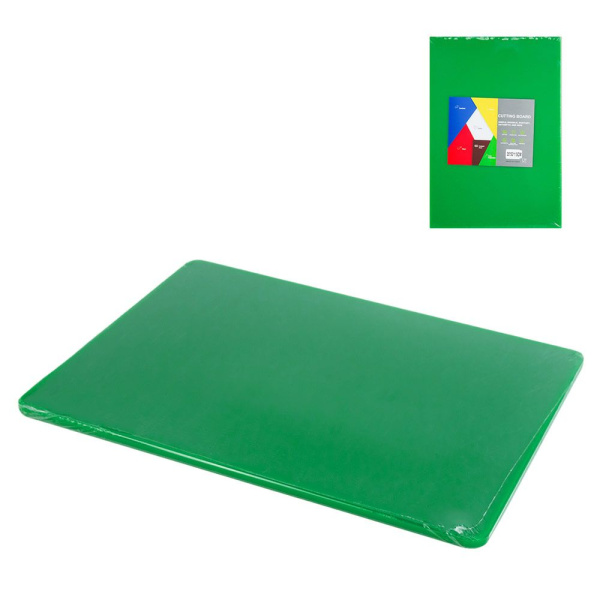 Доска разделочная 40x30см зелёная