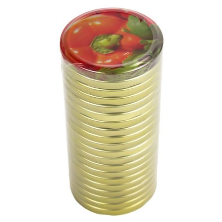 Крышки винтовые "Твист-офф" (d)8,2см (20шт.), золото