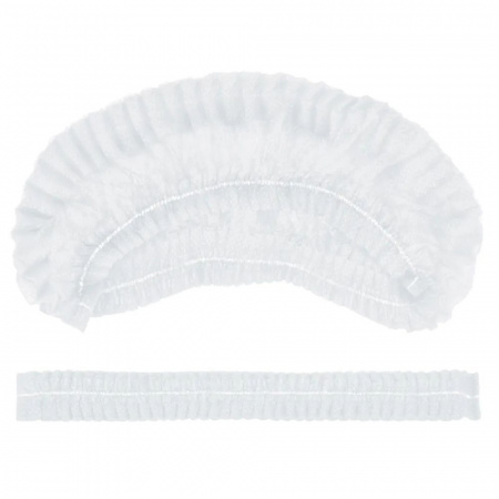 Шапочки "Шарлотта" нетканые, белые (100шт.)