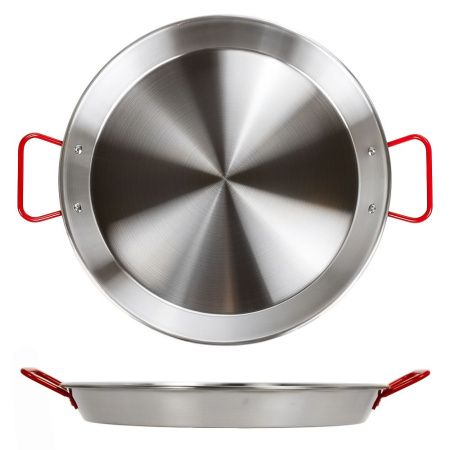 Сковорода (d)340 мм,  с круглыми ручками, для паэльи, сталь нержавеющая