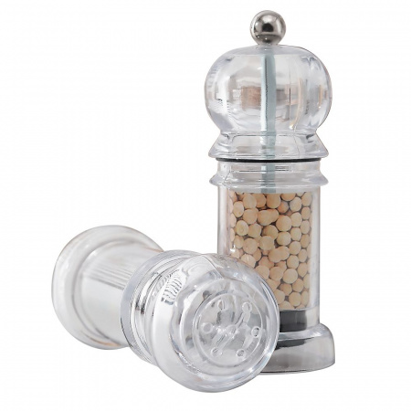 Набор для специй "Льдинки" (2пр.):  мельница и солонка, (d)40x(h)10см