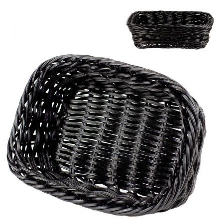 Корзина 22x16x(h)6см прямоугольная, чёрная Корзина 22x16x(h)6см прямоугольная, чёрная