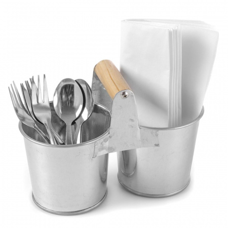 Подставка для столовых приборов и салфеток с ручкой