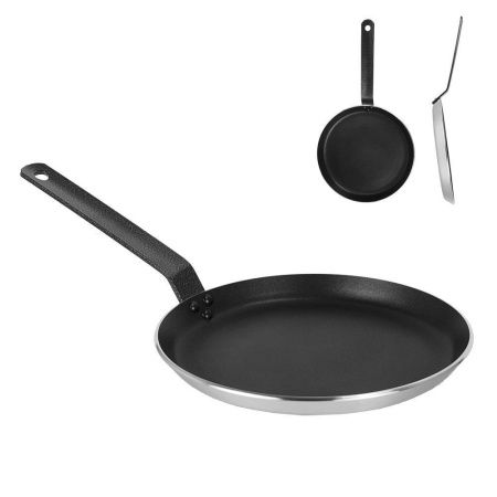 Сковорода (d)24x(h)2см блинная, с антипригарным покрытием, для индукции