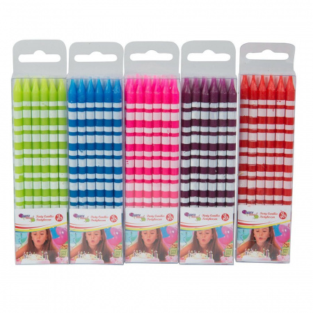 Набор праздничных свечей 10 см с держателями (12 шт.)