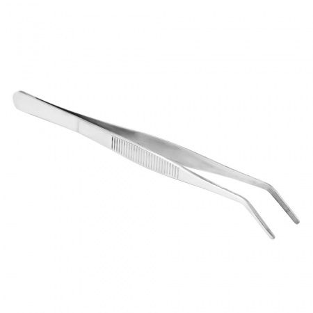Пинцет-щипцы 20см прямые, изогнутый кончик