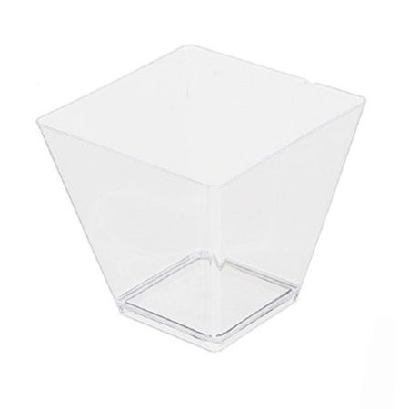 Мини-чашка 95 мл, 55 х 56 мм, в форме "ромб", прозрачный полистирол (25 шт./уп.)