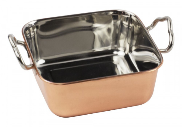 Противень-миниатюра 13x13x(h)5 см с медным напылением