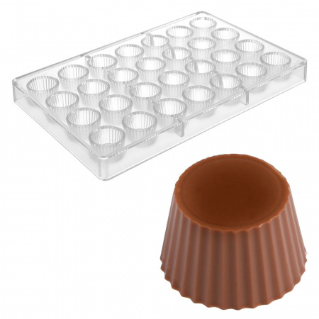 Форма для шоколадных конфет круглых, 28 яч. (d)30x(h)19мм