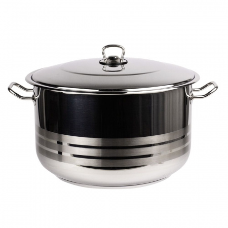 Кастрюля 24,5л с крышкой, капсульное дно