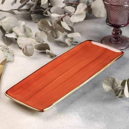 Блюдо прямоугольное "Терракот" 31x12см