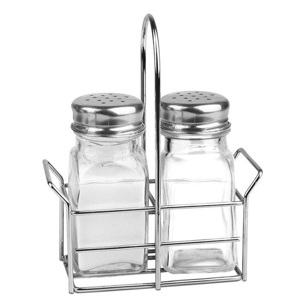 Набор  для специй 3пр. (соль, перец, подставка), нерж