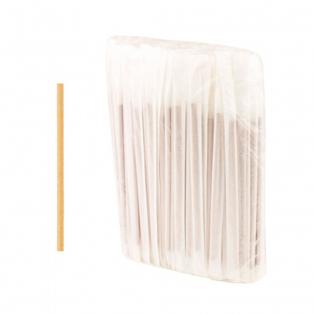 Трубочки бумажные (d)6x197мм для напитков (200шт.), индивидуальная упаковка