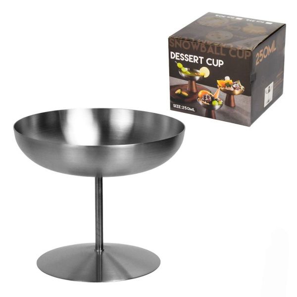 Мороженица (десертница) 250 мл, 120 х 100 мм, нерж сталь, цвет - сатин