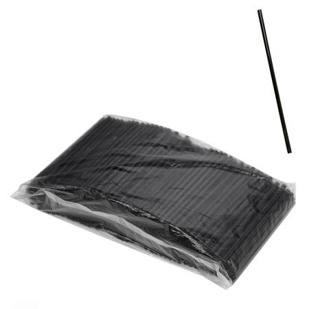 Трубочка для напитков (d)5 х 125 мм, 400шт. (черная)