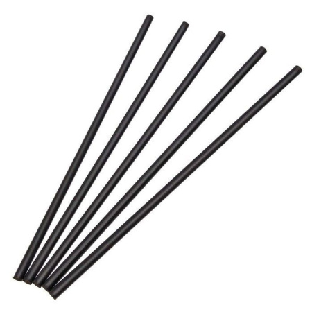 Трубочка полимер. для напитков (d)5 х 240 мм, 1000 шт./уп., чёрная