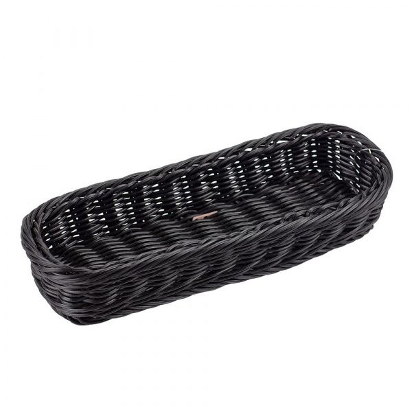 Корзинка для выпечки 28x110x(h)5см прямоугольная, чёрная