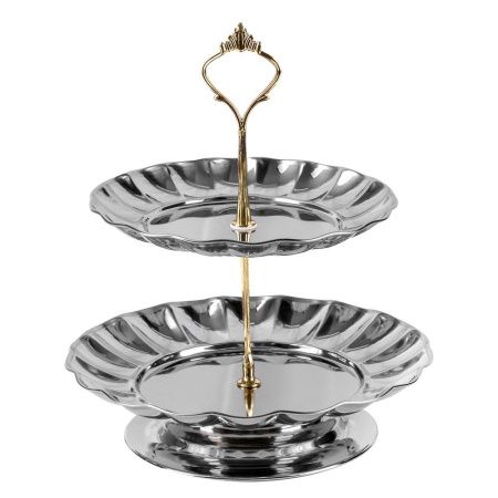 Этажерка 2 яруса, 180/220 мм, нерж. сталь