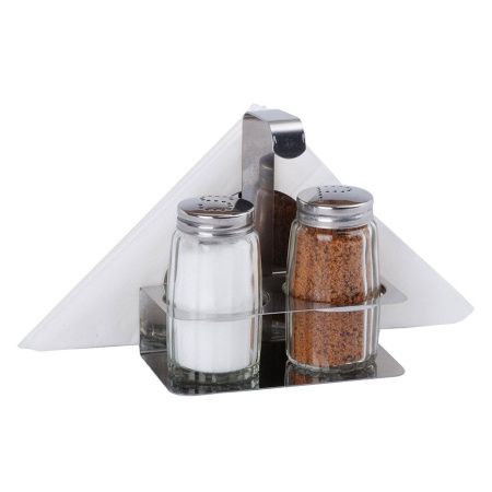 Набор д/специй 3 пр: соль, перец, салфетка "Скоба"