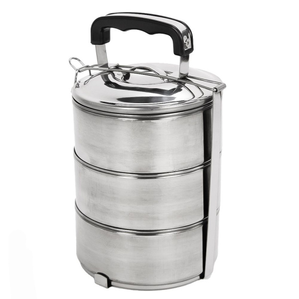 Ланч бокс 140 мм, трехуровневый, одностенный