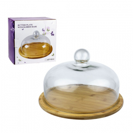 Доска сервировочная (d)28см с крышкой