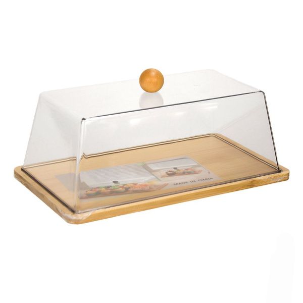 Поднос 300 х 170 х 110 мм, деревянный с прозрачной акриловой крышкой
