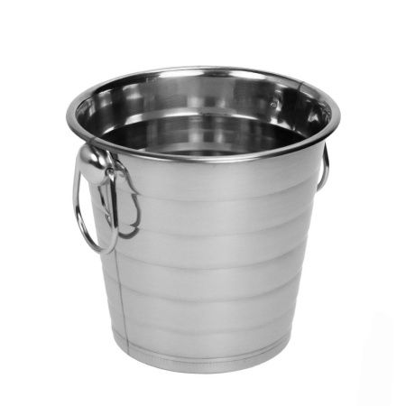 Ведро для льда 1,2 л, 140 х 130 мм, ручки кольца, нерж сталь