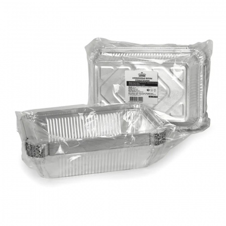 Формы фольгированные прямоугольные 21x14x(h)3,8см (10шт.)