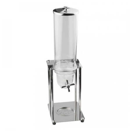 Диспенсер 3.5 л, 200 х 240 х 640 мм, 1 колба(полистерол), для сухих продуктов, хлопьев, нерж. Сталь
