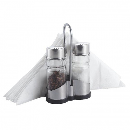 Набор для специй (3 пр.): солонка, перечница, подставка с салфетницей