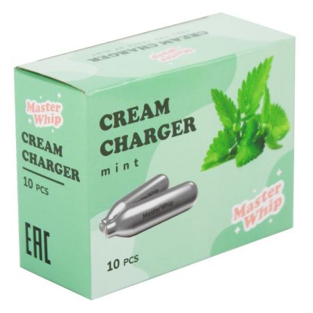 Баллончики для сифона для взбивания сливок (N2O), 10 шт/уп., вкус мята Баллончики для сифона для взбивания сливок (N2O), 10 шт/уп., вкус мята