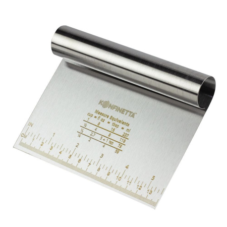 Шпатель кондитерский металлический 15x11,5см, с размерной линейкой