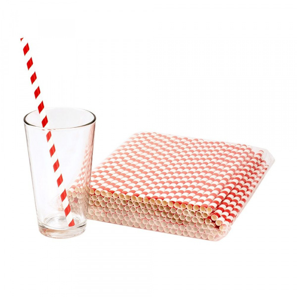 Трубочки бумажные (d)8x240мм для напитков (150шт.)