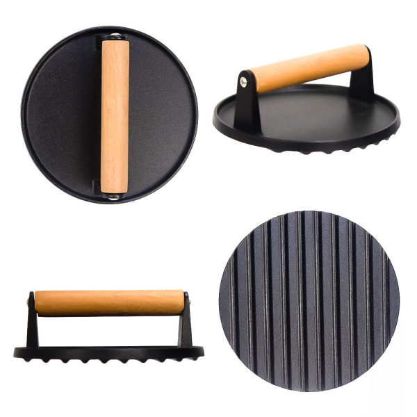 Пресс для бургеров, (d)175 x (h)60 мм, чугун