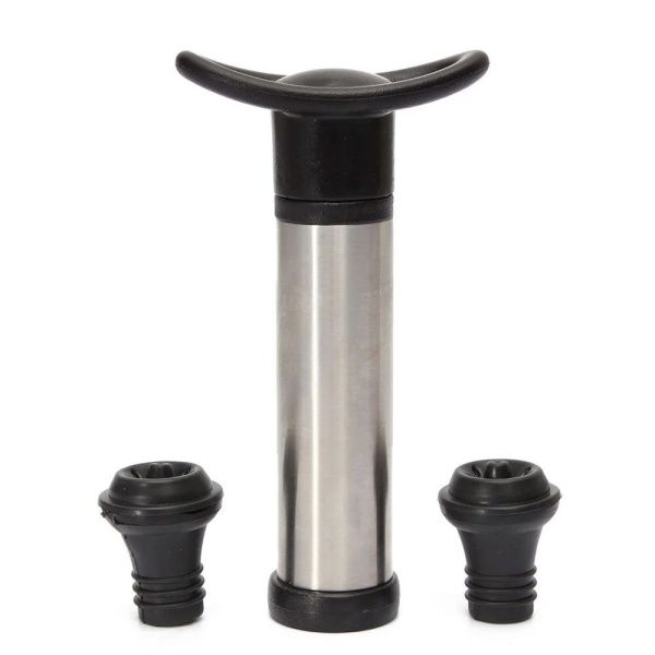 Вакуумный насос для вина, пластиковый, хром