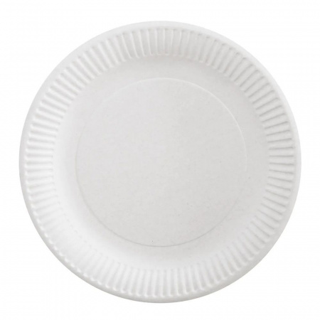 Тарелки (d)23см картонные, белые, 50 шт./уп.