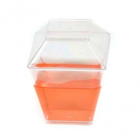 Фуршетный пластик, пиалы квадратные 100мл, 7x7x(h)7см (24шт.)
